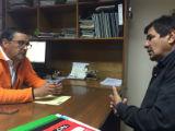Reunión del profesor Roberto Garfias , con jefe provincial CONAF Cauquenes , Andrés Pereira foto4
