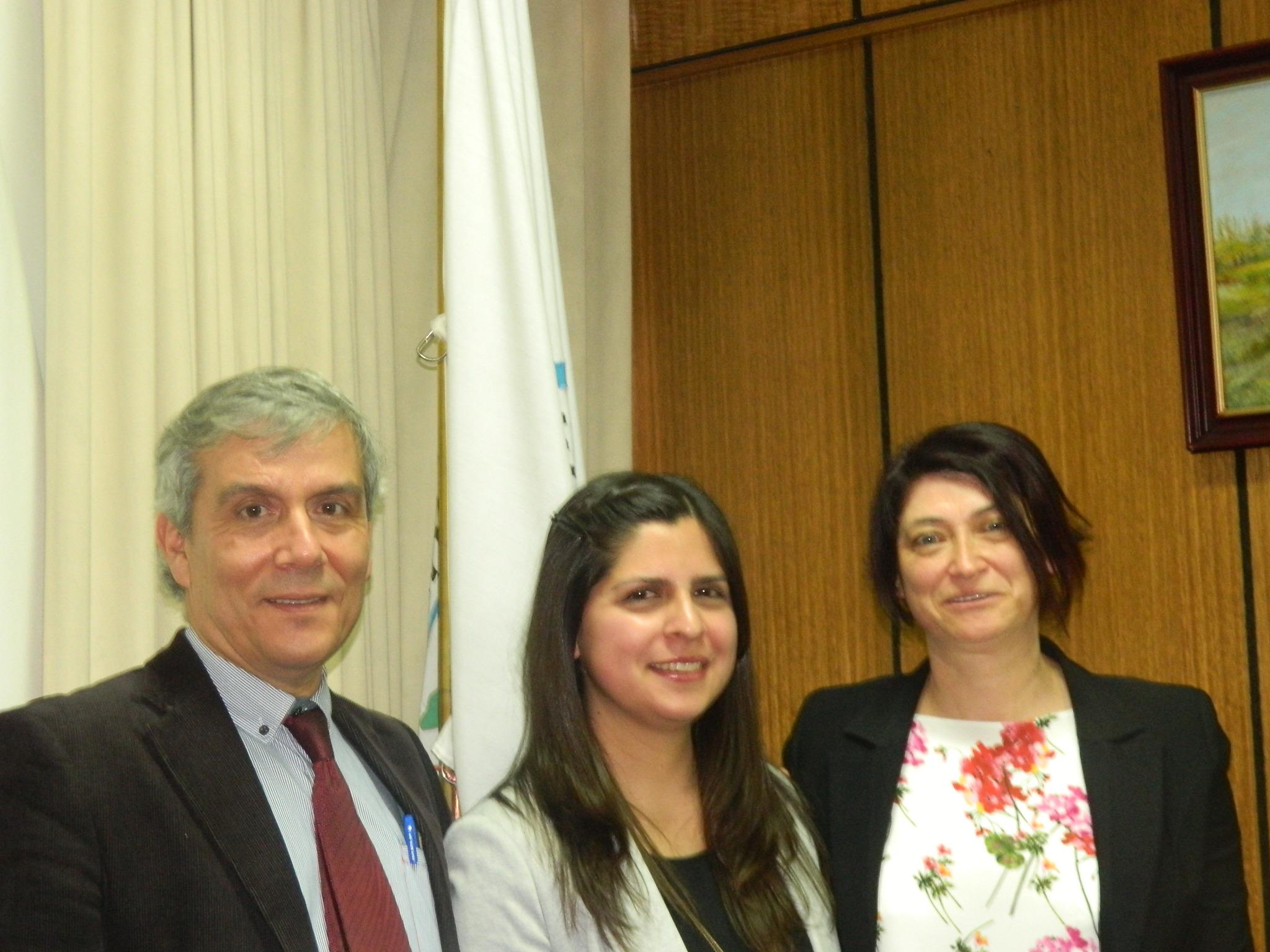 Prof. Guías Karen Peña y Sergio Donoso junto a Nicole Alvarado