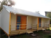 Prototipo de vivienda de emergencia realizado por los académicos de la Universidad de Chile.