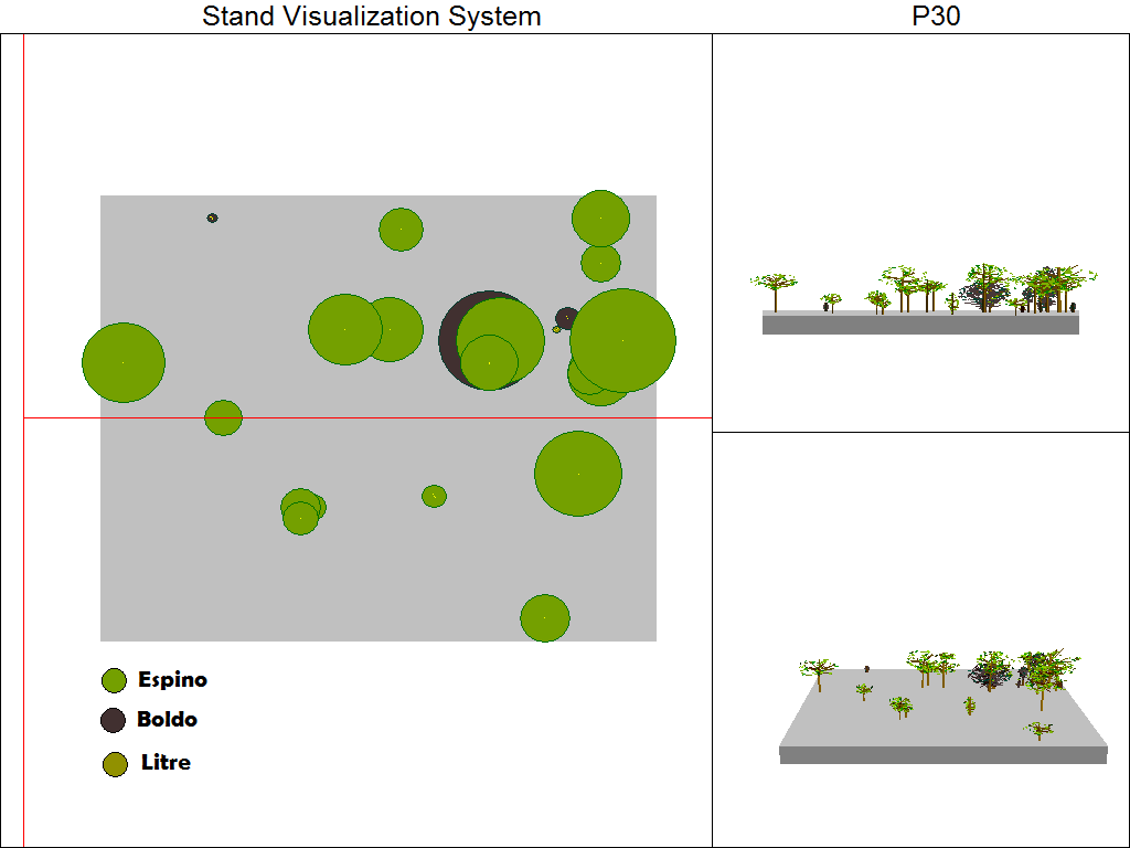 Foto de modelación de parcela de situación semidensa en programa SVS